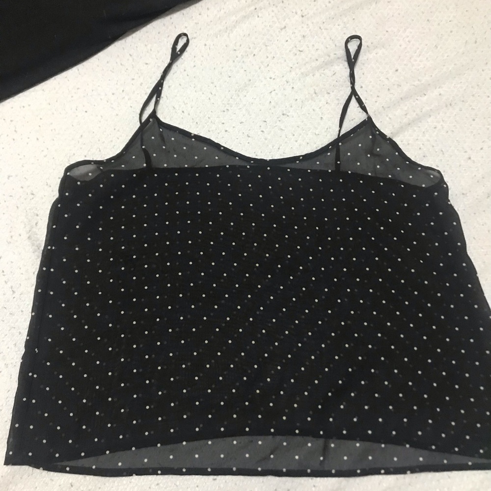 American Apparel polka dot Chiffon Tank